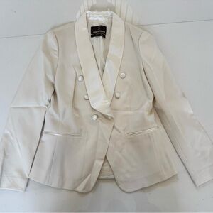 Roberto Cavalli  Cream women Double-Breasted Blazer